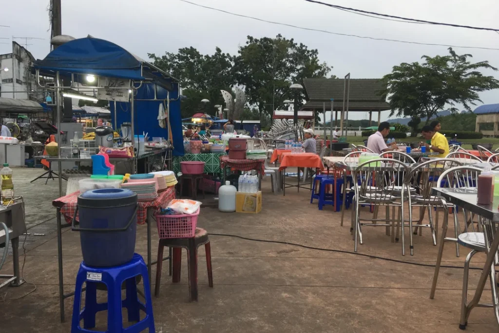 Food market in Krabi Town near the riverfront