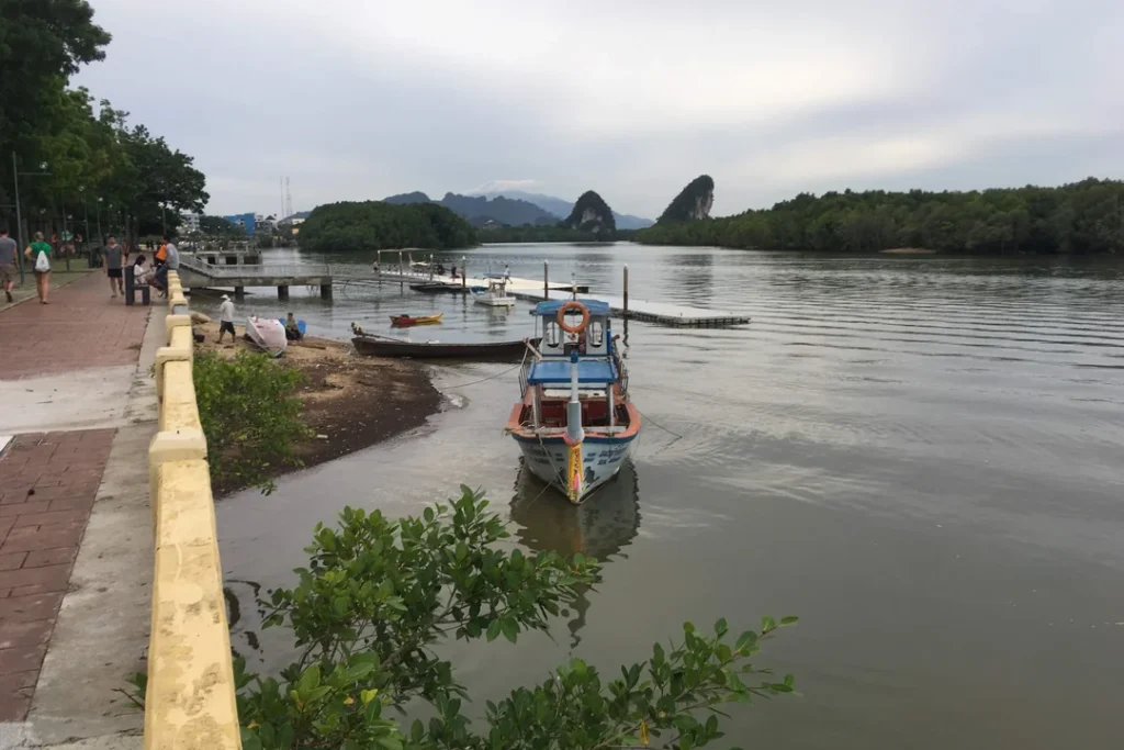 Krabi River and Khao Khanap Nam scenery near Krabi Town