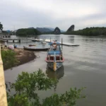 Krabi River and Khao Khanap Nam scenery near Krabi Town